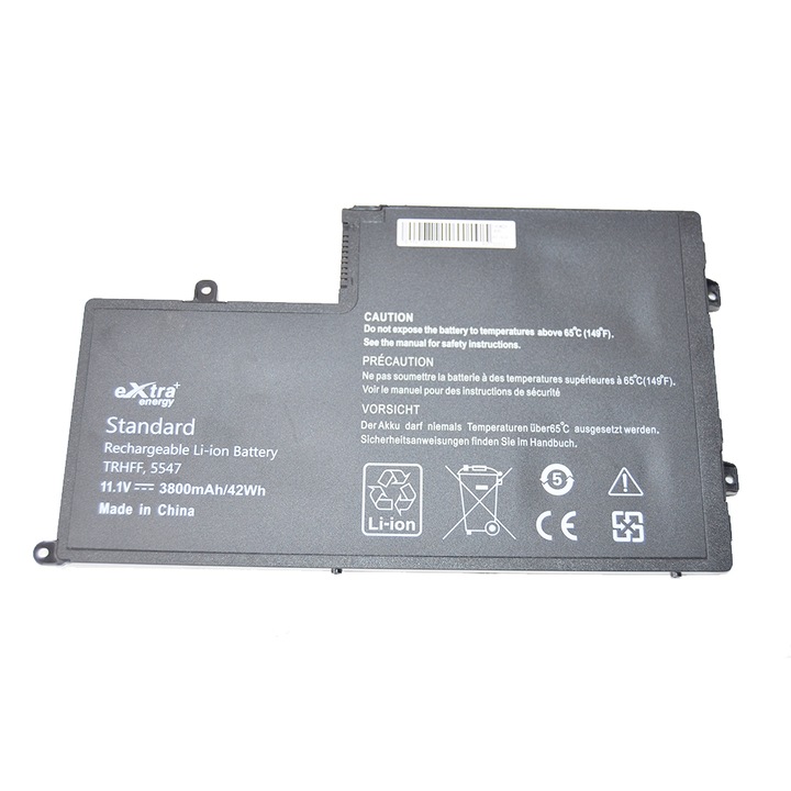 eXtraPlusEnergy Laptop akkumulátor, Li-Polymer, Latitude 3800 mAh, 3 cellás, Használható Dell Inspiron 15, 5542, 5543, 5545, 5547, 5548