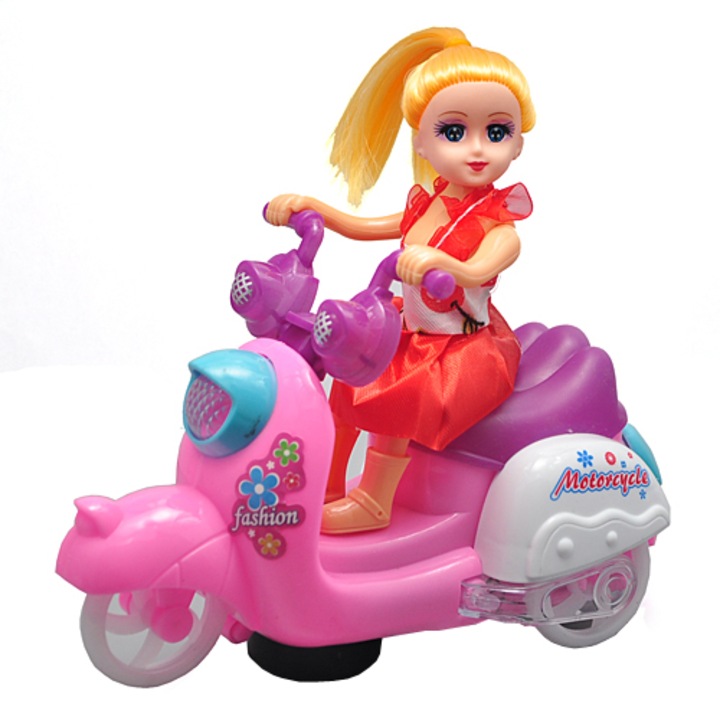 Lány figura egy robogón