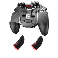 controler ak77 4000 mah cu 2 manusi fox red fibra carbon gaming pubg fortnite call of duty triggere mecanice baterie cooler racire telefon imagen 50_0_
0