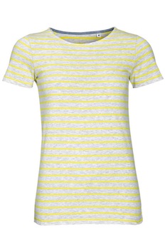 Tricou femei, bumbac, Sol's Miles, Gri/Galben