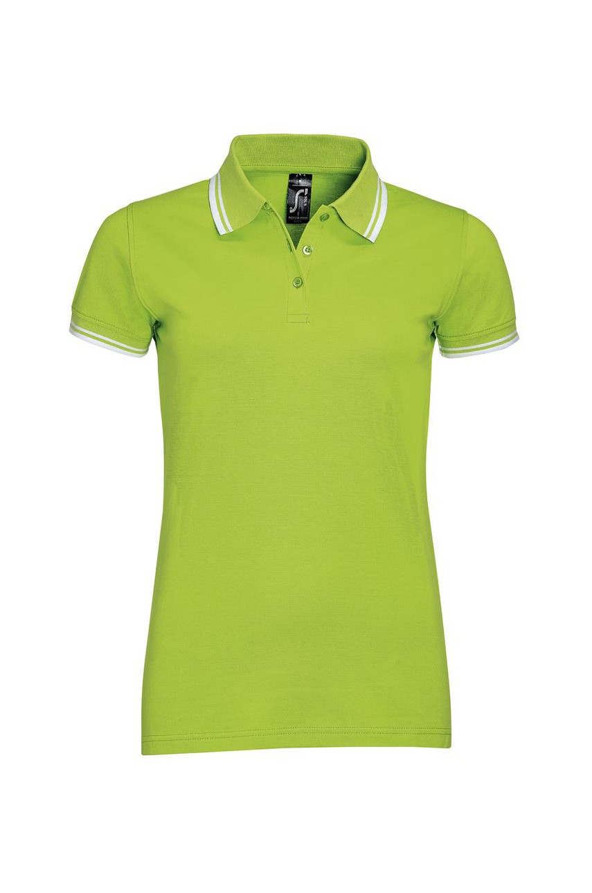 Tricou polo femei, bumbac, Sol's Pasadena, Verde lamaie