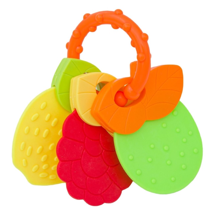 Gyűrű színes gyümölcsökkel a fogzáshoz, Oroszlán