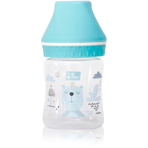 Biberon Lorelli cu Gat Larg 125 ml, My Friend 0 luni+, Blue