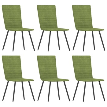 Set 6 scaune de bucatarie, vidaXL, Catifea, 42 x 53 x 86,5cm, Verde Set 6 scaune de bucatarie, vidaXL, Catifea, 42 x 53 x 86,5cm, Verde