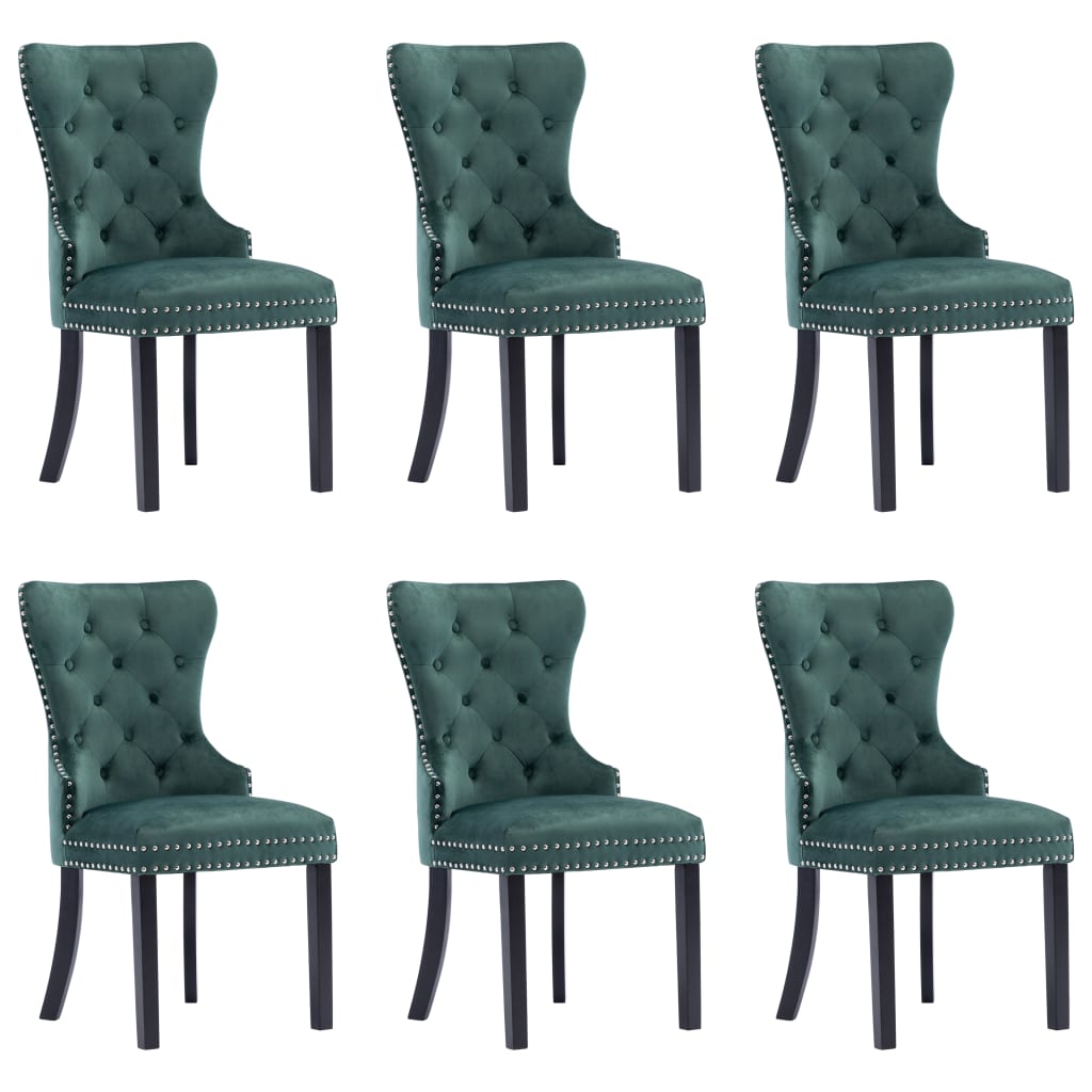 Back, back, back (part Disparity expiration Set de 6 scaune tapitate de bucatarie, vidaXL, Tesatura, 51 x 59 x 98,5cm  Verde - eMAG.ro