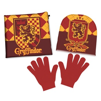 Set caciula-fular-manusi Harry Potter Set caciula-fular-manusi Harry Potter