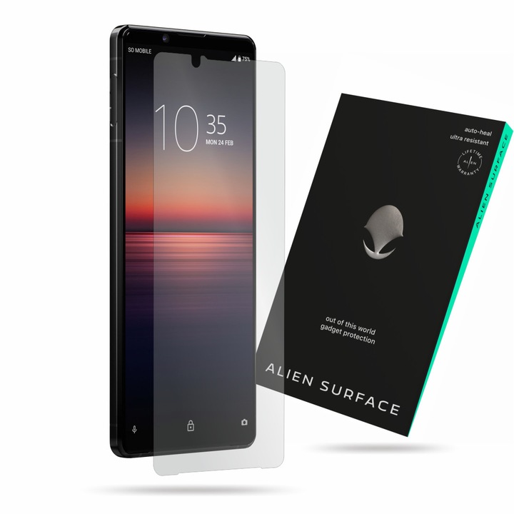 Alien Surface képernyővédő fólia, Sony Xperia 1 II készülékekhez