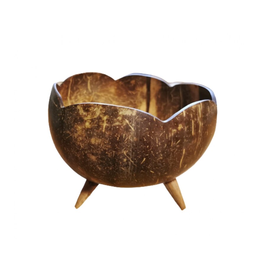 Bol din Nuca de Cocos, Margini in Valuri, 3 Picioruse