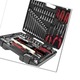 Set scule universale 97 piese, KS Tools, Crom-Vanadiu, Rosu/Negru