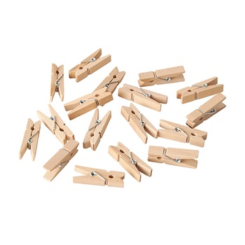 Set 100 mini-clesti din lemn, lungime 35mm Set 100 mini-clesti din lemn, lungime 35mm