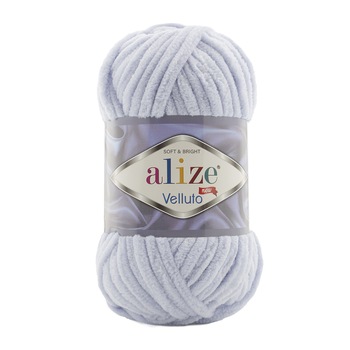 Fir Textil Alize Velluto 416, pentru crosetat si tricotat, acril, gri, 68 m Fir Textil Alize Velluto 416, pentru crosetat si tricotat, acril, gri, 68 m