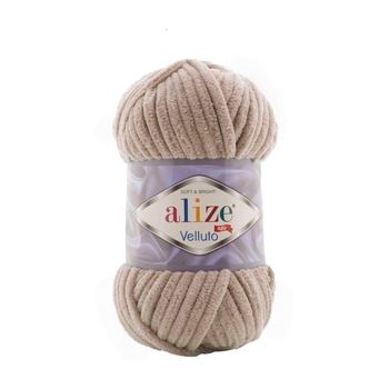 Fir Textil Alize Velluto 530, pentru crosetat si tricotat, acril, bej, 68 m Fir Textil Alize Velluto 530, pentru crosetat si tricotat, acril, bej, 68 m