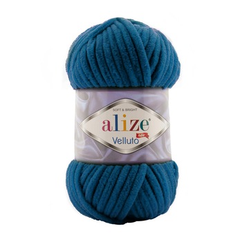 Fir Textil Alize Velluto 646, pentru crosetat si tricotat, acril, petrol, 68 m Fir Textil Alize Velluto 646, pentru crosetat si tricotat, acril, petrol, 68 m