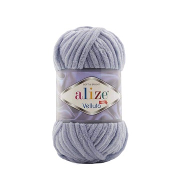 Fir Textil Alize Velluto 87, pentru crosetat si tricotat, acril, gri-albastru, 68 m Fir Textil Alize Velluto 87, pentru crosetat si tricotat, acril, gri-albastru, 68 m