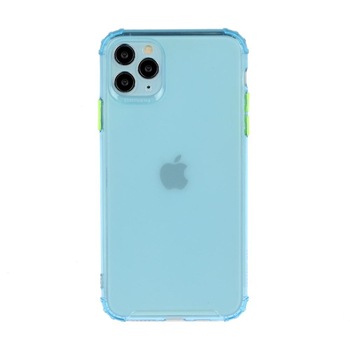 Husa silicon Apple iPhone 12 Mini model Defender Drop Proof cu Protectie Camera , Antisoc, TPU Viceversa Albastru azur