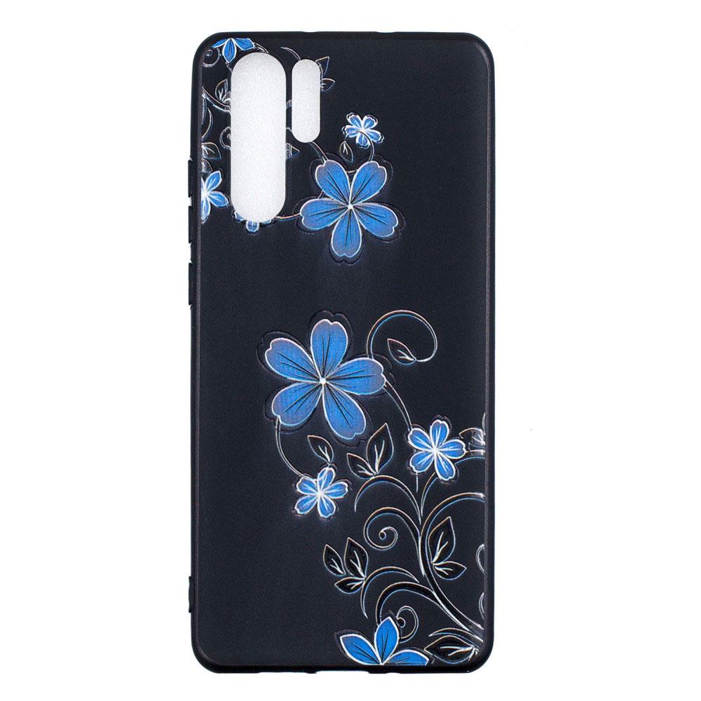 Husa Huawei P30 Pro model Blue Flowers, Silicon, Antisoc, Viceversa Multicolor