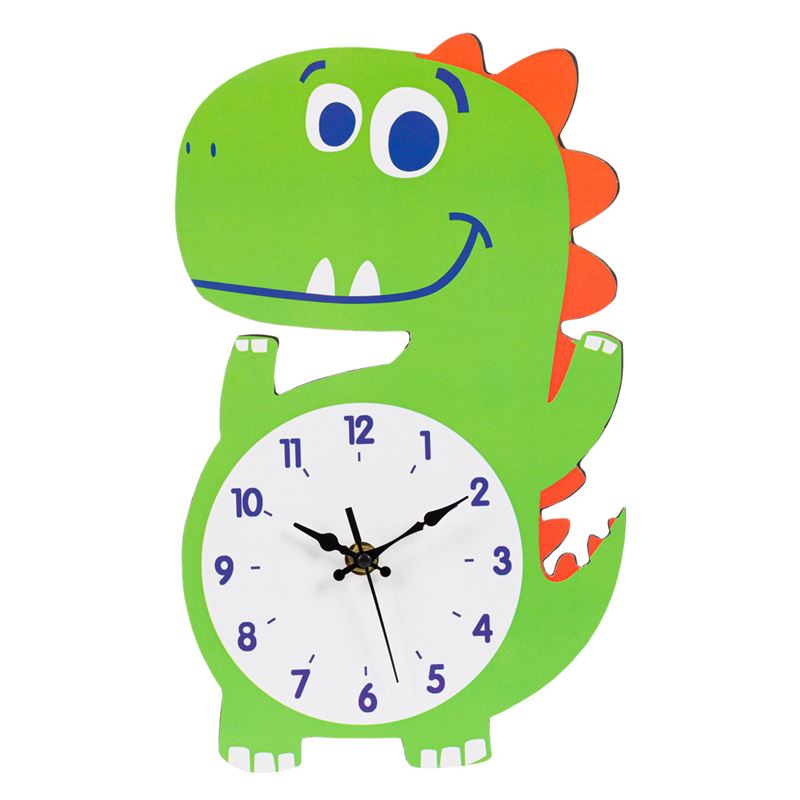 Ceas de perete cu cadran tip crocodil,din lemn