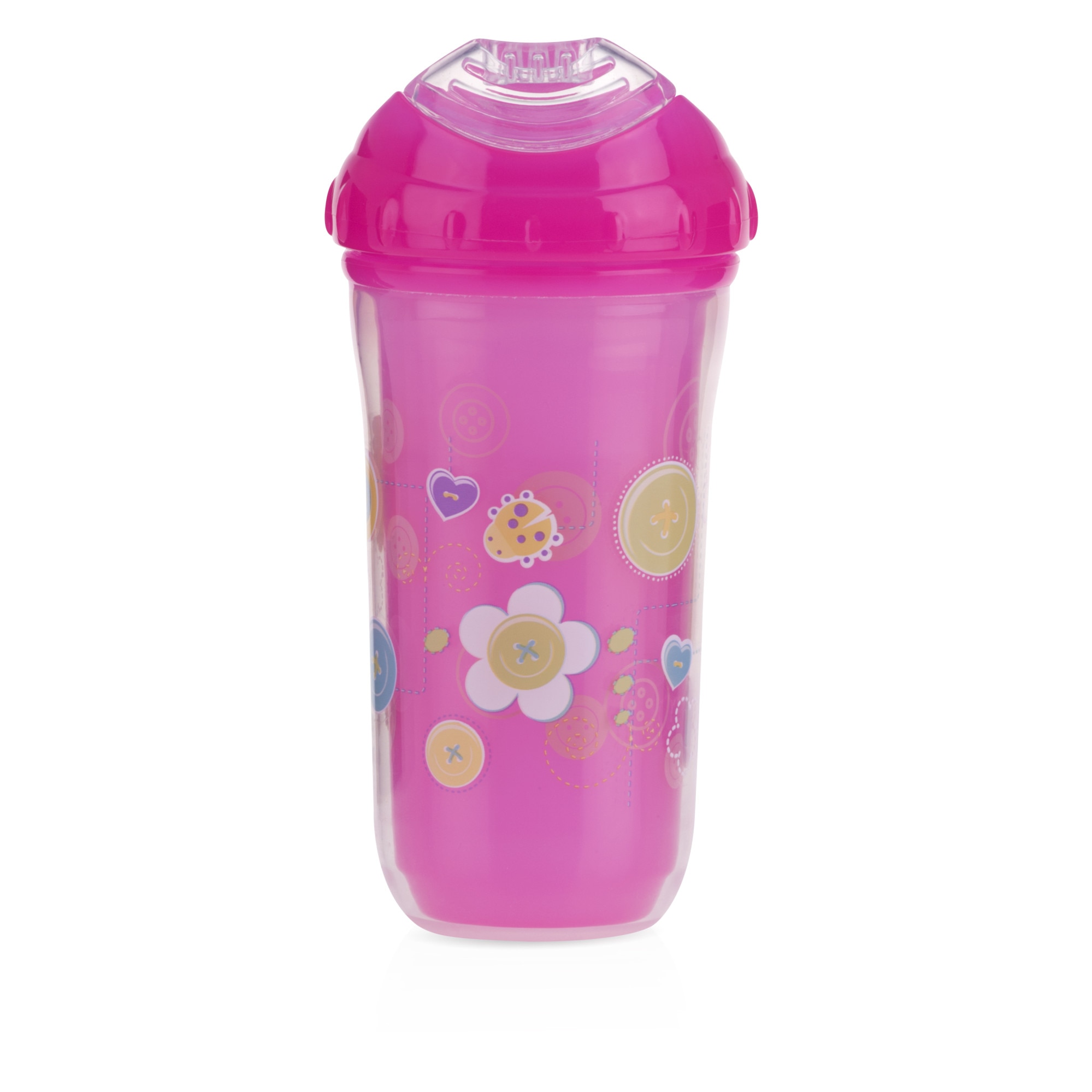 Cana izoterma Nuby Cool Sipper, Fara scurgere, +18 luni, 270 ml, roz