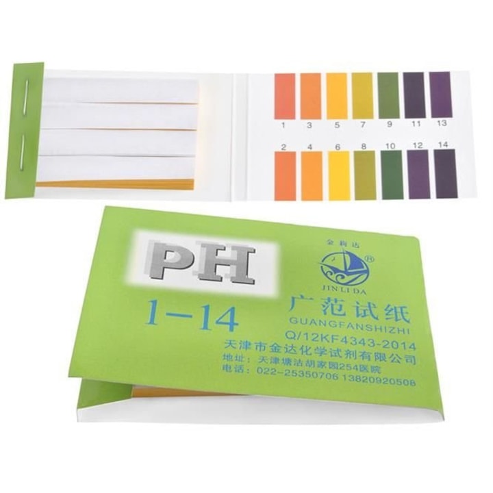 Set 80 testere pH, Hartie, Multicolor