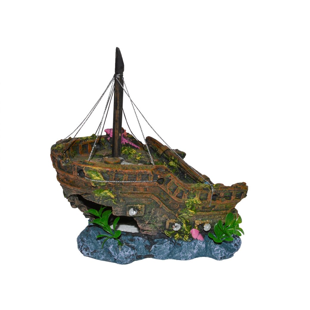 Decor acvariu prova epava cu catarg