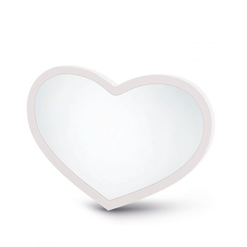 Oglinda magica LED, model inima, Dimensiuni 20 x 25 x 1 cm, Culoare Alb Oglinda magica LED, model inima, Dimensiuni 20 x 25 x 1 cm, Culoare Alb
