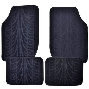 Set 4 covorase auto, Felis, Textil, Antiderapante, 65 x 43 cm/30 x 40 cm, Negru Set 4 covorase auto, Felis, Textil, Antiderapante, 65 x 43 cm/30 x 40 cm, Negru