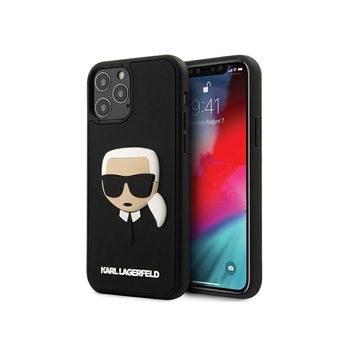 Husa Premium Karl Lagerfeld iPhone 12 Pro Max , Colectia 3d Rubber Karl Head, Negru - Klhcp12lkh3dbk Husa Premium Karl Lagerfeld iPhone 12 Pro Max , Colectia 3d Rubber Karl Head, Negru - Klhcp12lkh3dbk