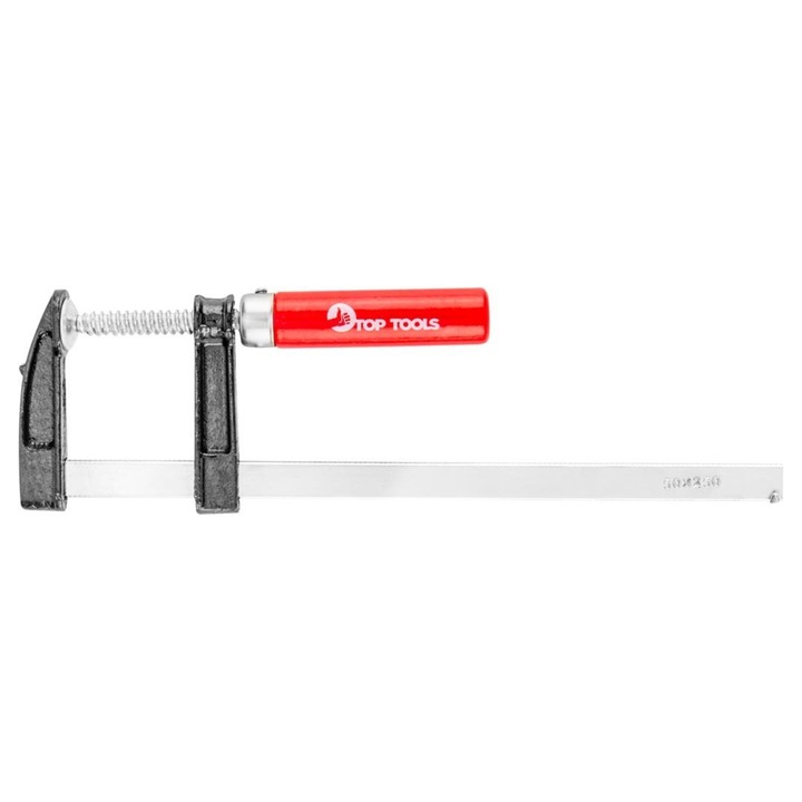 Clama de tip F pentru lemn, 50 x 250 mm, Top Tools 12A202