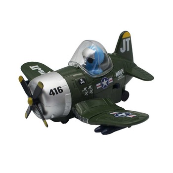 Avion interactiv cu baterii, anvergura aripi 23 cm, Verde, 3 ani + Avion interactiv cu baterii, anvergura aripi 23 cm, Verde, 3 ani +