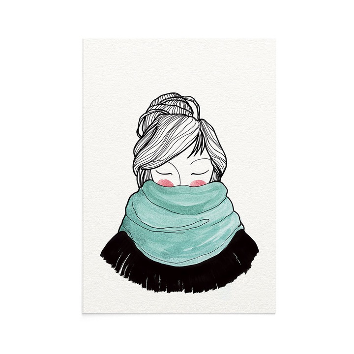 Felicitare Craciun Cozy Scarf, Zizula Cards, 105 x 150 mm