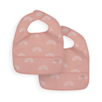 Baveta impermeabila Jollein Rainbow roz (2bucati) Baveta impermeabila Jollein Rainbow roz (2bucati)