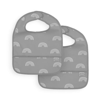 Baveta impermeabila Jollein Rainbow gri (2bucati) Baveta impermeabila Jollein Rainbow gri (2bucati)