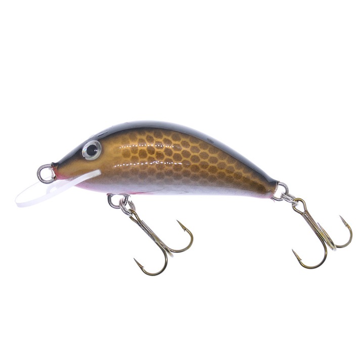 Vobler Gloog Hektor 40NS, 4cm, 4.5gr, Sinking, culoarea GR (Gold Roach) pentru clean, pastrav sau biban