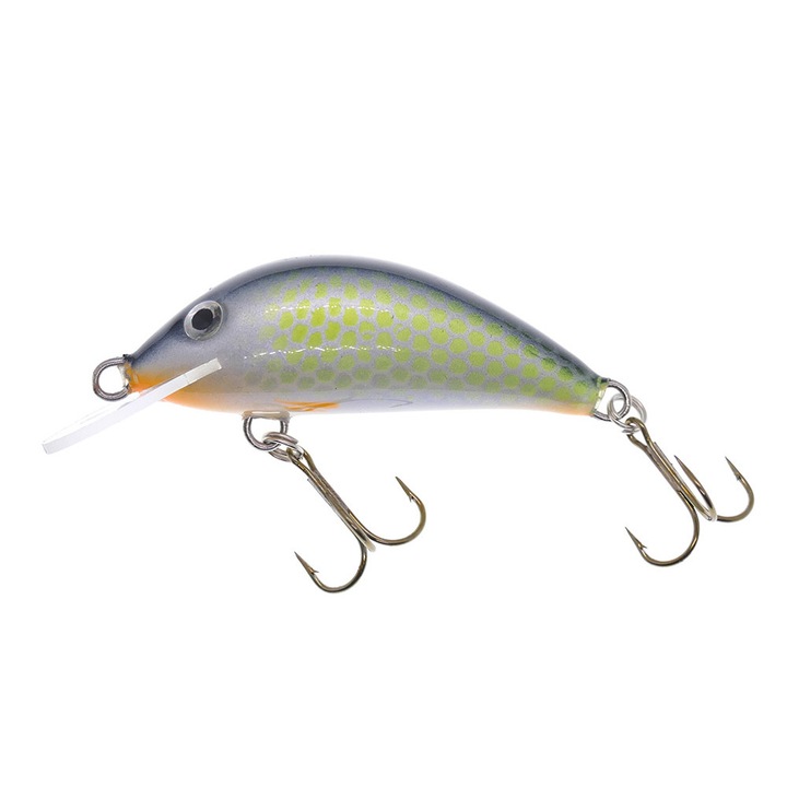 Vobler Gloog Hektor 40NS, 4cm, 4.5gr, Sinking, culoarea RGF (Roach Green Fluo) pentru clean, pastrav sau biban