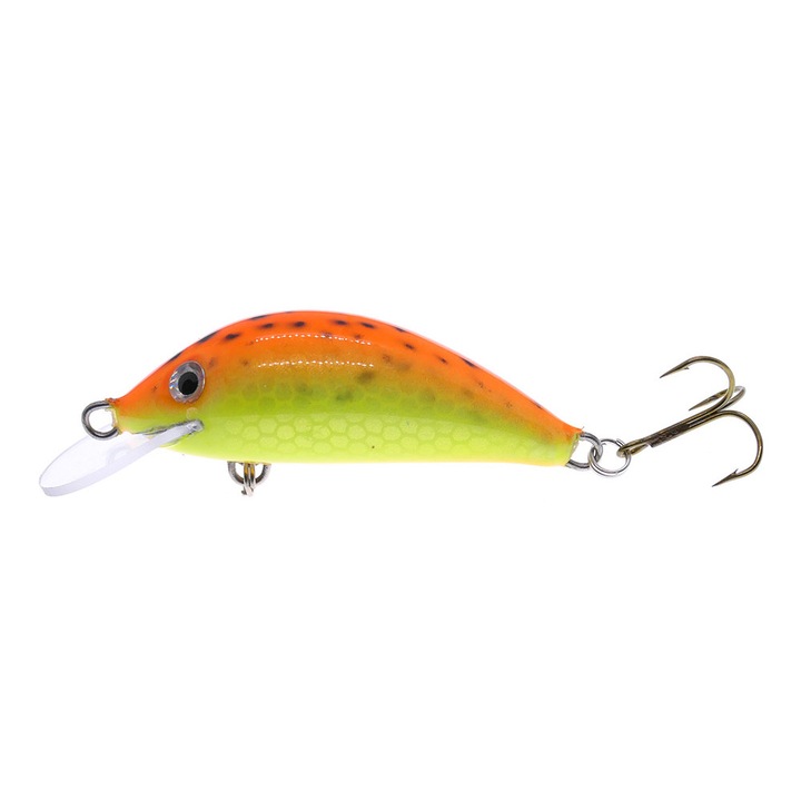 Vobler Gloog Hektor 40NS, 4cm, 4.5gr, Sinking, culoarea SOF (Sea Orange Fluo) pentru clean, pastrav sau biban