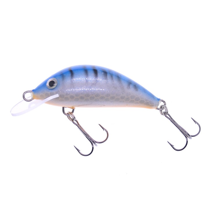 Vobler Gloog Hektor 40NF, 4cm, 3.5gr, Floating, culoarea TB (Tiger Blue) pentru clean, pastrav sau biban