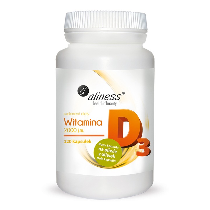 Supliment alimentar Aliness Vitamina D3 2000 IU, 120 capsule