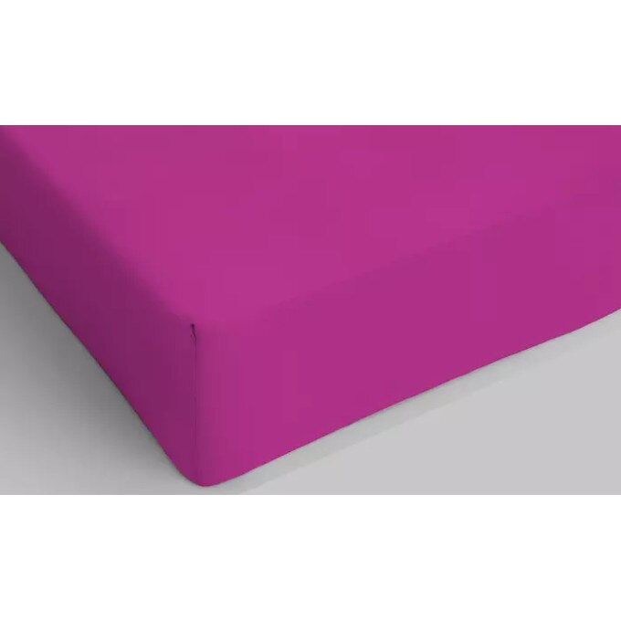 Cearceaf de pat matrimonial Aurora, elastic, Violet, dimensiune 180x200cm