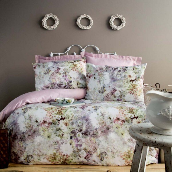 Lenjerie de pat pentru 2 persoane Grace, bumbac 100%, Multicolor