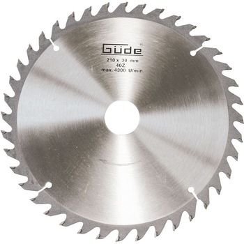 Disc pentru fierastrau circular, taiere lemn Guede GUDE55075, Ø210x30 mm, 40 dinti Disc pentru fierastrau circular, taiere lemn Guede GUDE55075, Ø210x30 mm, 40 dinti