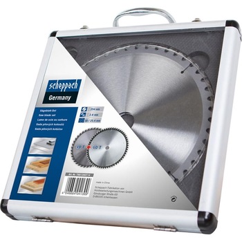 Set discuri pentru fierastrau circular, taiere tip TCT Scheppach SCH7901200714, Ø254x30 mm, 2 piese Set discuri pentru fierastrau circular, taiere tip TCT Scheppach SCH7901200714, Ø254x30 mm, 2 piese