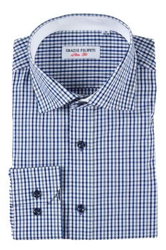 Camasi Grazie Filipeti Slim Fit, Alb/Bleumarin Camasi Grazie Filipeti Slim Fit, Alb/Bleumarin