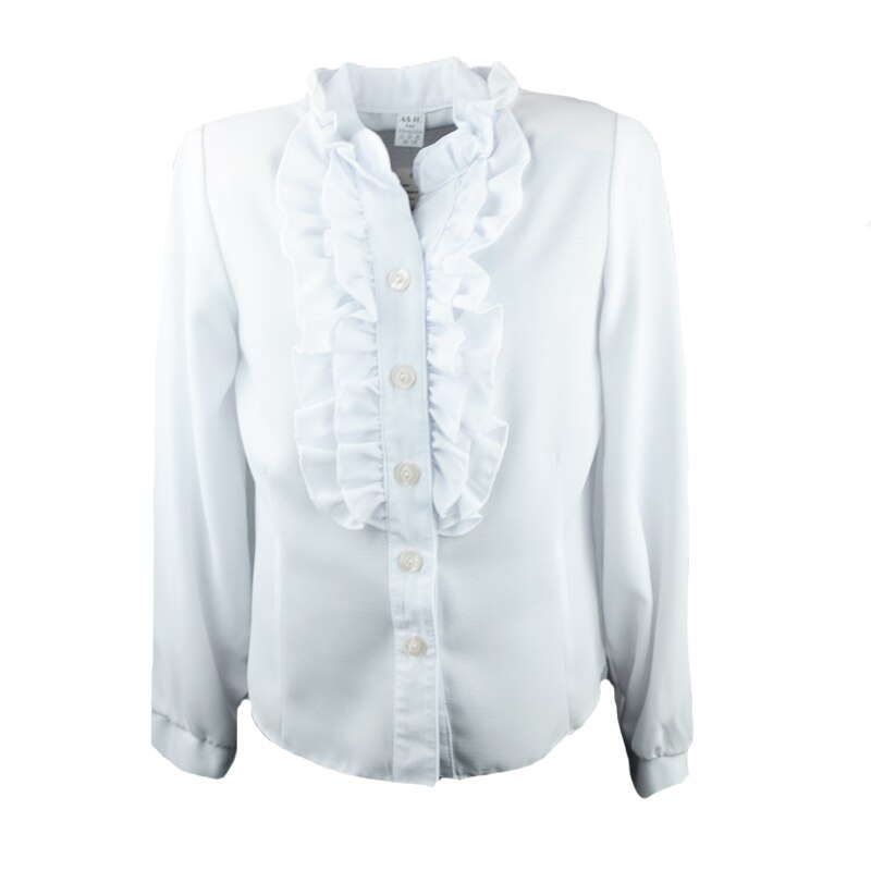 Camasa cu maneca lunga pentru fete Mini Junior CFMJ-11, Alb, 140