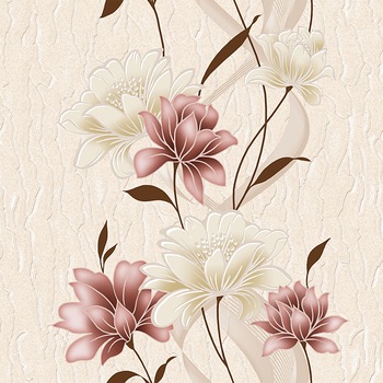 Tapet semilavabil Fox Wallcovering, Sofia 2402, model cu flori, bej-maro, hartie simplex, rola 0.53 m x 10.05 ml Tapet semilavabil Fox Wallcovering, Sofia 2402, model cu flori, bej-maro, hartie simplex, rola 0.53 m x 10.05 ml