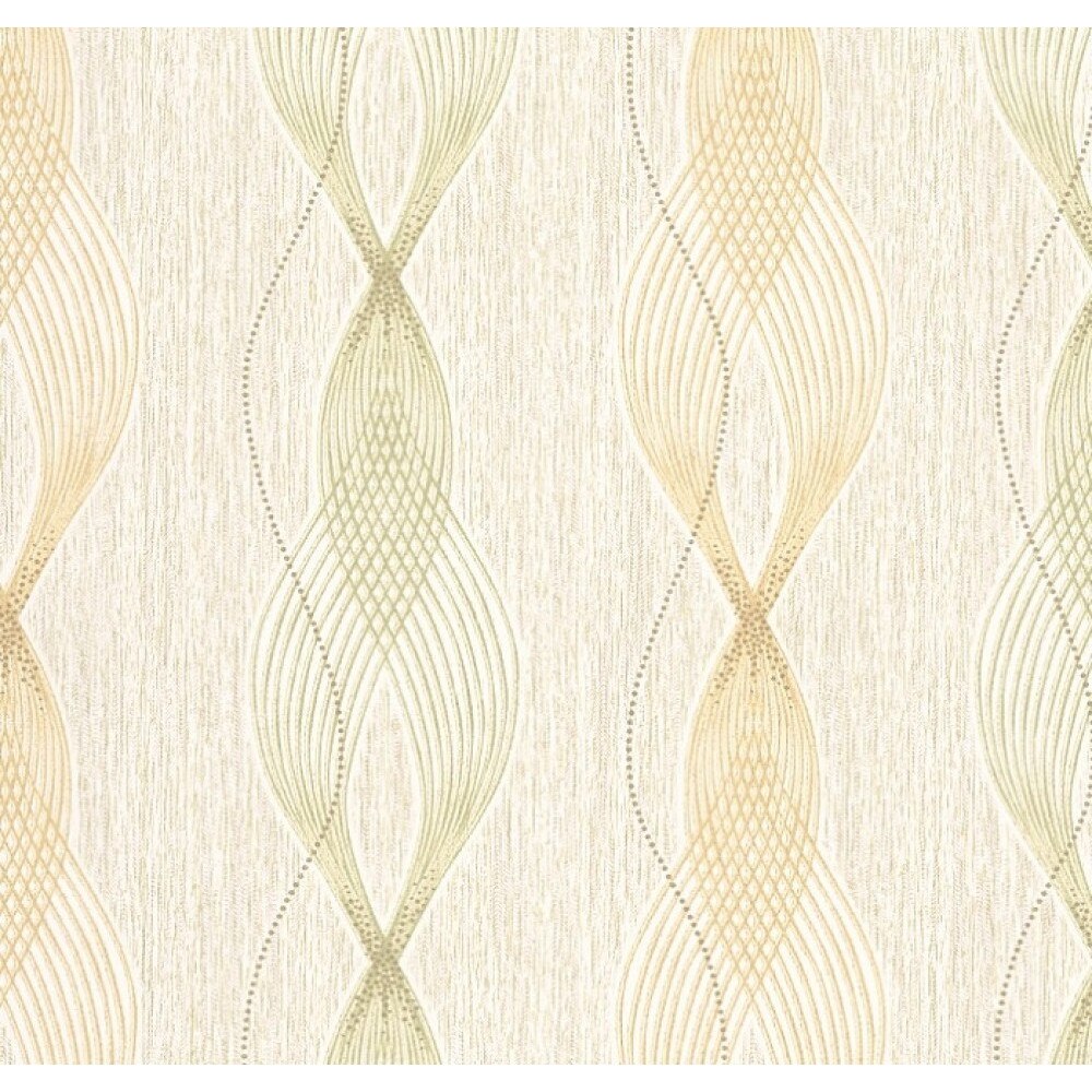 Tapet semilavabil Slavyanski Oboi, Stil 6533-08, model fantezie cu dungi, bej-kaki, hartie simplex, rola 0.53 m x 10.05 m