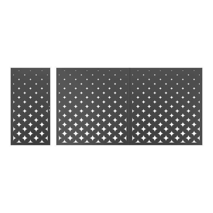 Комплект за гараж и входна врата Todome, Разкроен лист 41, Черен, 450 x 180 см