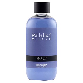 Rezerva de parfum pentru odorizant cu betisoare Violet and Musk 500ml Rezerva de parfum pentru odorizant cu betisoare Violet and Musk 500ml