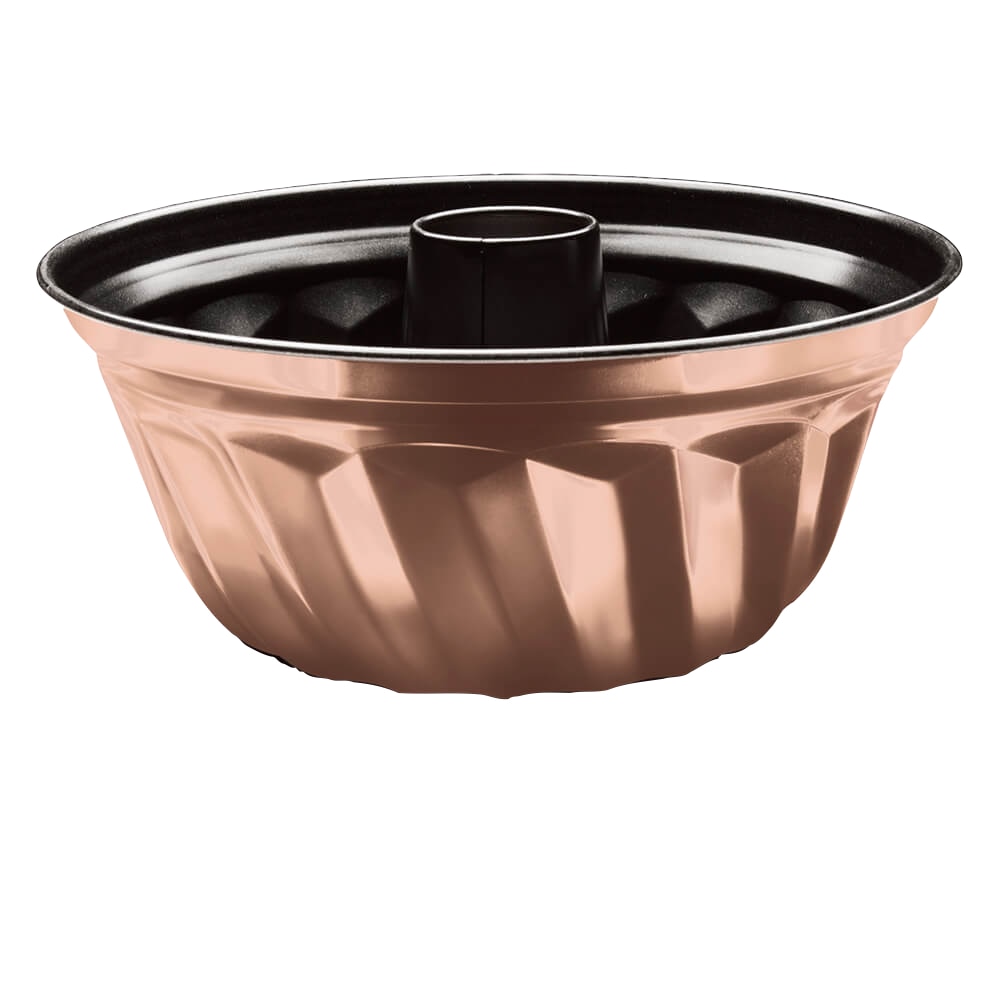 Tava pentru cuptor marmorata bundt 22x10 cm Rose Gold Metallic Collection Berlinger Haus BH 6472