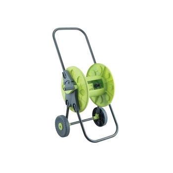 Tambur cu roti Total, pentru furtun 1/2, maxim 60ml, verde/gri Tambur cu roti Total, pentru furtun 1/2, maxim 60ml, verde/gri