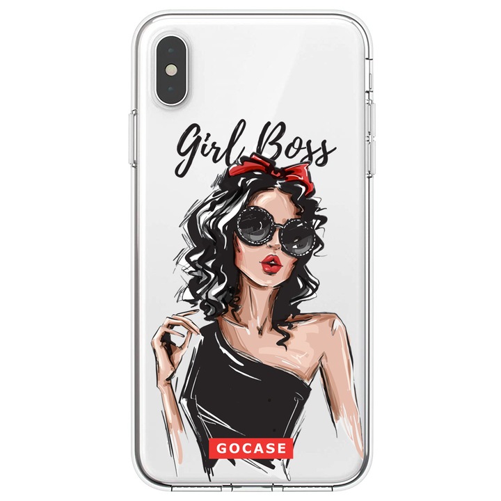 Калъф GOCASE Girl Boss Black, За Xiaomi Redmi 8A, Многоцветен/Прозрачен